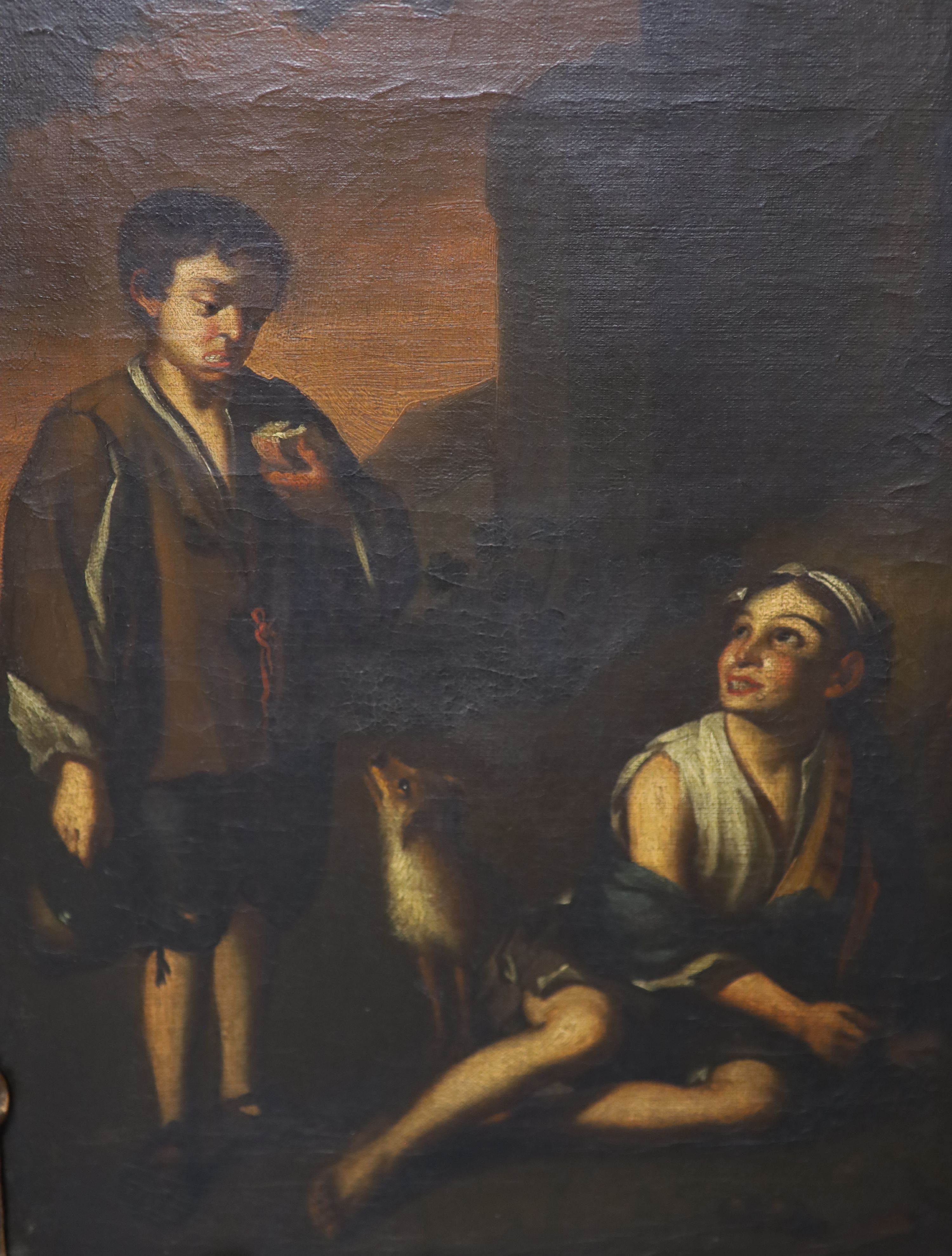 After Bartolome Esteban Murillo (1617-1682), oil on canvas, Invitation to a game of Argolla, 46 x 37cm.